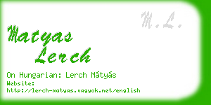 matyas lerch business card